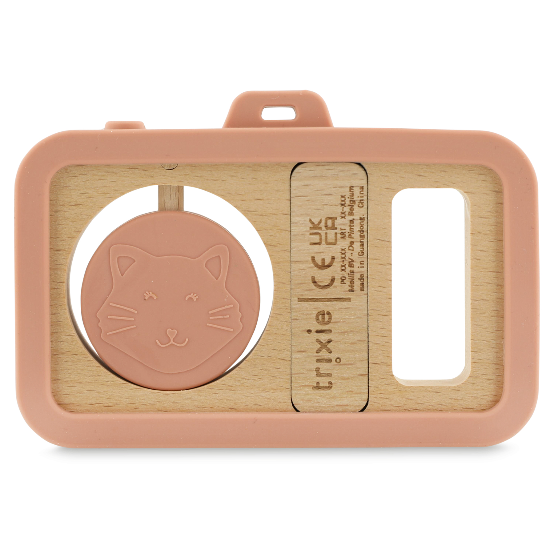 Wooden silicone baby camera - Mrs. Cat